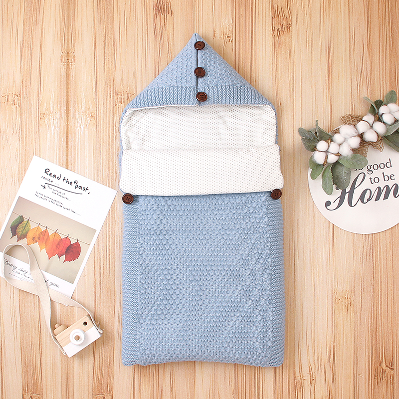 Soft Knitted Fleece-lining Baby Sleeping Bag