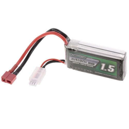 7.4V 1500mAh 30C 2S Rechargeable Li-Po Battery with T Plug for RC Racing Drone Quadcopter Helicopter Airplane Car Truck