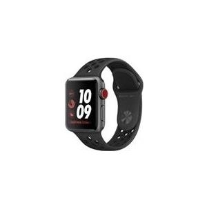 Apple Watch Nike+ Series 3 (GPS + Cellular) - 38 mm - Weltraum grau Aluminium - intelligente Uhr mit Nike Sportband - Flouroelastomer - anthrazit/schwarz - 130 - 200 mm - 16GB - Wi-Fi, Bluetooth - 4G - 28,7 g (MQM82ZD/A)