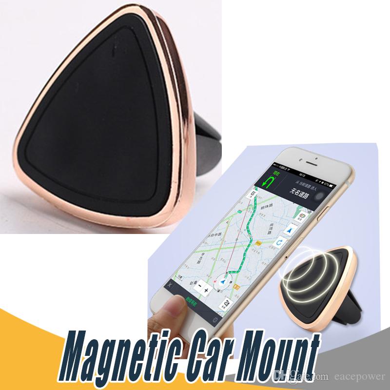 Magnetic Car Mount Universal Air Vent Car Phone Holder for iPhone 6 6s One Step Mounting Reinforced Magnet with retail box