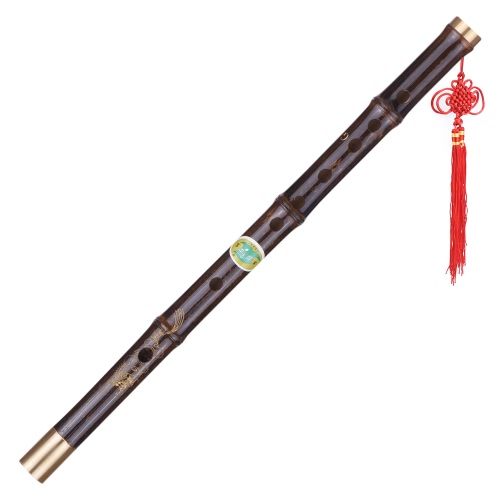 Professionelle schwarze Bambus Dizi Flöte Traditionelle handgemachte chinesische Musikholzblasinstrument Schlüssel von G-Studie Stufe