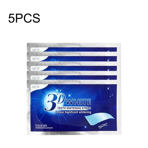 5PCS 3D Teeth Whitening Strips Anti-Sensitive Gel Strips
