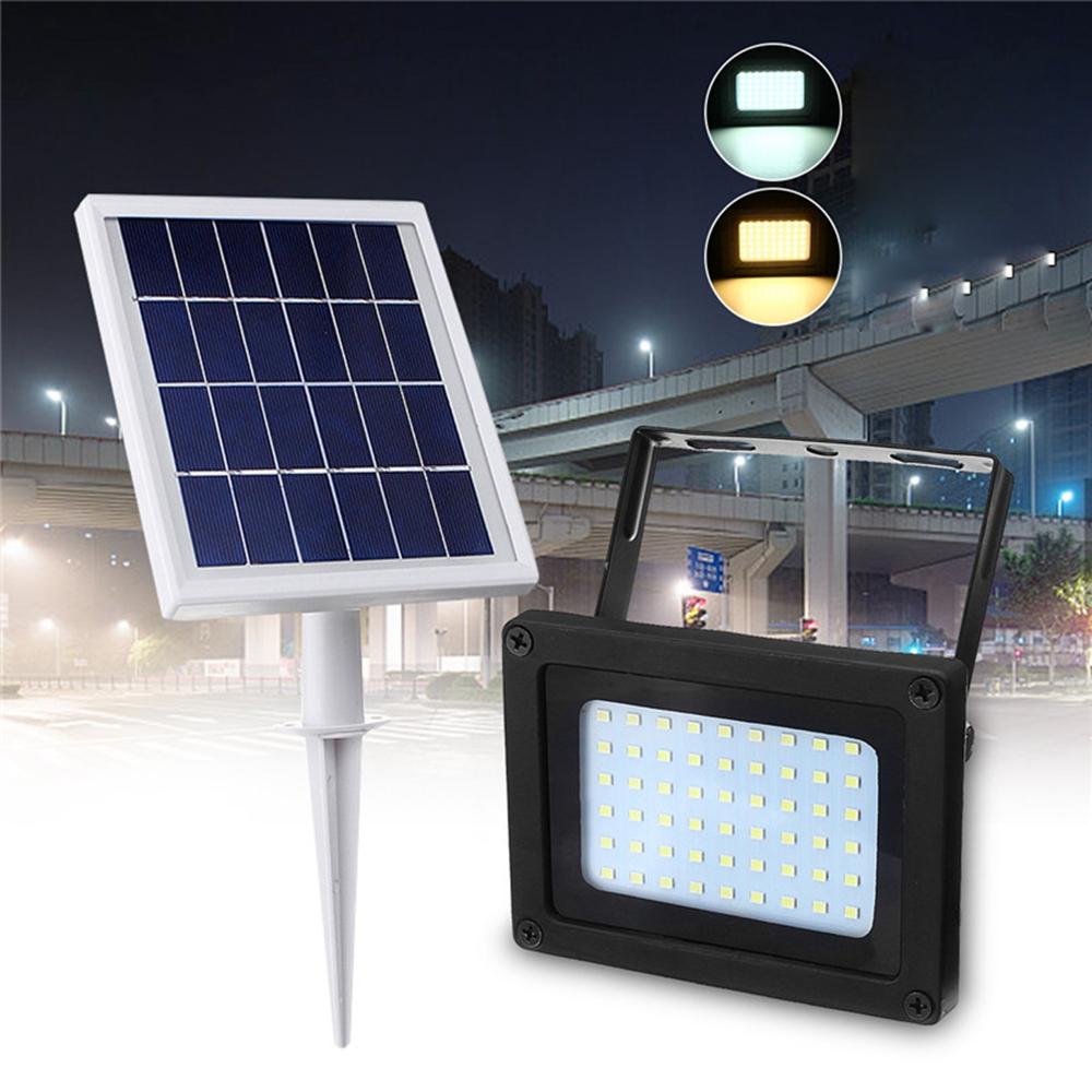 Solar Power 54 LED Light Sensor Flood Spot Light Outdoor Garden Path Security Lamp