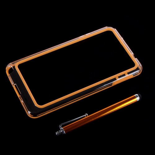 TPU coloré + PC Frame pare-chocs housse Samsung N9000 Galaxy Note3 + Stylus Pen Orange