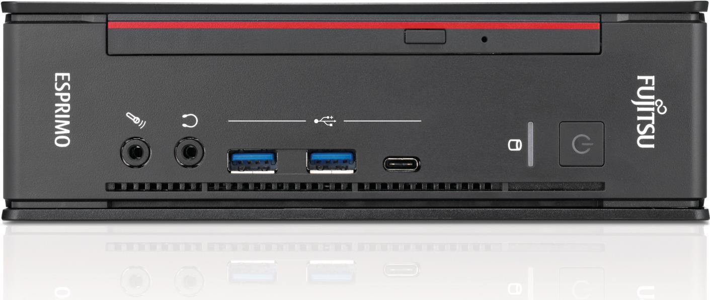 Fujitsu ESPRIMO Q958 - Mini-PC - 1 x Core i5 8500T / 2,1 GHz - RAM 8GB - SSD 512GB - NVMe - DVD SuperMulti - UHD Graphics 630 - GigE - Win 10 Pro 64-Bit - vPro - Monitor: keiner (VFY:Q0958PP584DE)