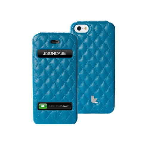 Jisoncase Flip Matelasse Leather Case Cover for iPhone 5