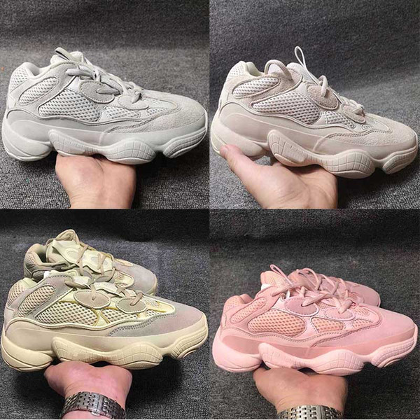 Top quality Desert Rat 500s Kanye West 500 Utility Black Blush Super Moon Yellow Running Shoes designer trainers Mens shoes Women Sneakers