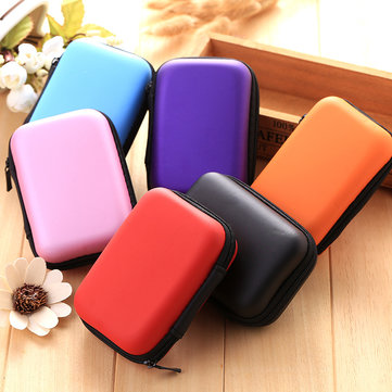 Headset Moving Boxes Travel Phone Data Cable Charger Storage Box Solid Color Coin Storage Container