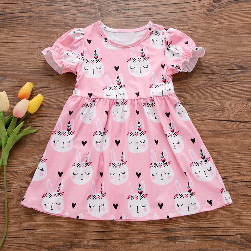 Easter Rabbit Dress in Pink