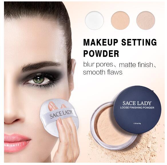 SACE LADY 3 Colors Face Loose Powder Matte Finish Transparent Setting Powder 10g