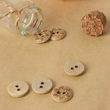 Coconut Shell 2 Holes Buttons DIY Crafting Sewing Buckles