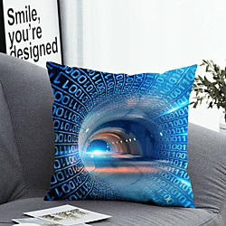 housse de coussin avec ou sans insert d'oreiller impression double face 38x38cm / 45x45cm polyester time tunnel miniinthebox