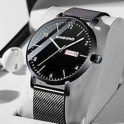 Men Mechanical Watch Minimalist Casual Business Wristwatch Hollow Skeleton Luminous Waterproof Mesh Belt Watch Lightinthebox
