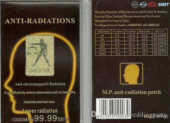 Anti Radiation Sticker Gold 24K For Mobile Phones 200pcs/Lot Opp Bag Package