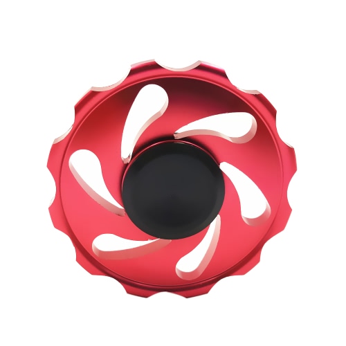 New Metal Aluminium Alloy Round EDC Hand Fidget Finger Spinner Gadgets Focus Tool Desk Toy Spin Widget for ADD ADHD Children Adults Relieve Stress Anxiety