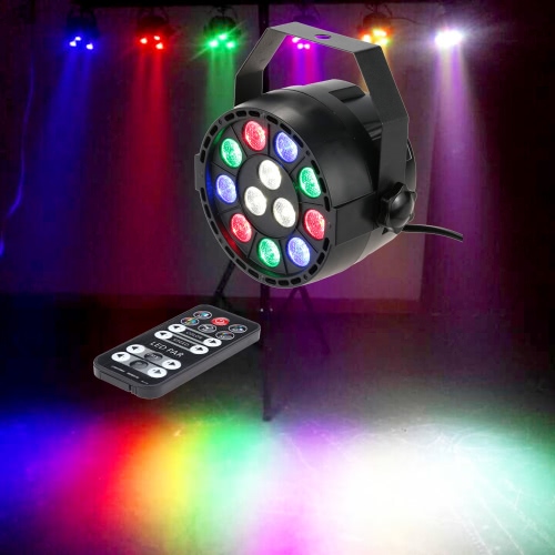 Lixada 15W Strobe RGBW LED Stage PAR Light with  Remote Controller