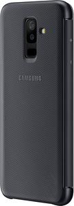 Samsung Wallet Cover EF-WA605 - Flip-Hülle für Mobiltelefon - Schwarz - für Galaxy A6+ (EF-WA605CBEGWW)