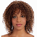 Synthetic Wig Curly Asymmetrical Wig Short Dark Auburn Synthetic Hair Women's Natural Hairline Brown