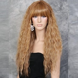 Synthetic Wig Kinky Curly Curly Wig Blonde Long Golden Flaxen Women's Blonde Brown Yellow Lightinthebox