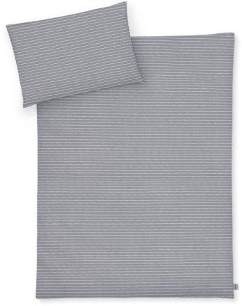 Zöllner Jersey Bettwäsche Grey Stripes 100x135