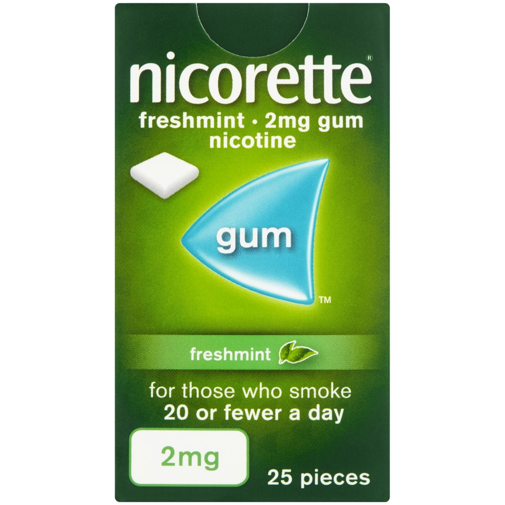 Nicorette Freshmint 2mg Sugar Free Nicotine Gum 25s