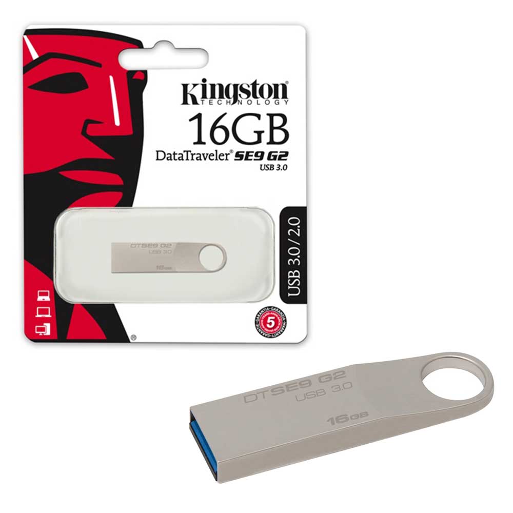 Kingston Data Traveler SE9 G2 USB 3.0 Flash Drive Memory Stick - 16GB