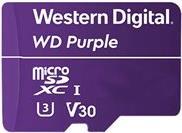 WD Purple WDD128G1P0A - Flash-Speicherkarte - 128 GB - Video Class V30 / UHS-I U3 - microSDXC - lila