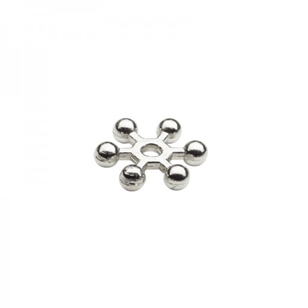 Perlenräder, Ø 1 cm, silberfarben, 150 Stück