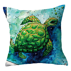 housse de coussin double face tortue océan 1pc doux décoratif carré taie d'oreiller taie d'oreiller taie d'oreiller pour canapé chambre salon en plein air qualité supérieure lavable en machine coussin miniinthebox