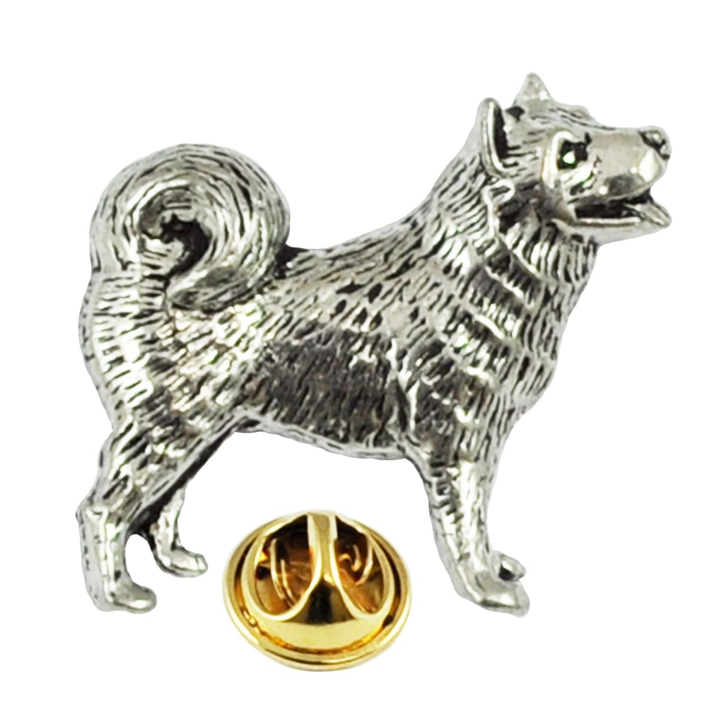 Husky Dog Pewter Lapel Pin Badge