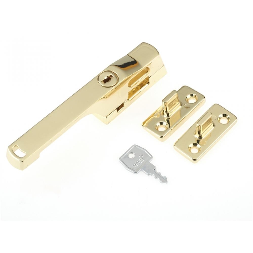 Yale P115c Lockable Window Handle Polished Brass Finish