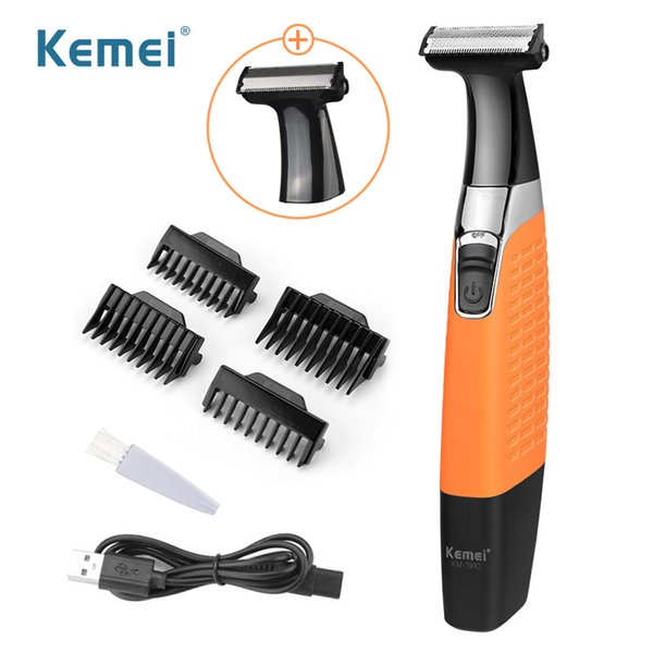 Kemei Electric Razor Rechargeable Beard Trimmer for Men with Extra Blade Washable Shaving Machine 100-240V KM-1910 38