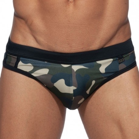 ES Collection Europe Mini Swim Brief - Khaki Camouflage XL