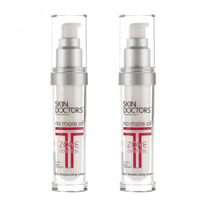 Skin Doctors T-Zone Control Cream - Soothing Daily Moisturiser for Oily Skin - 30ml - 2 Packs