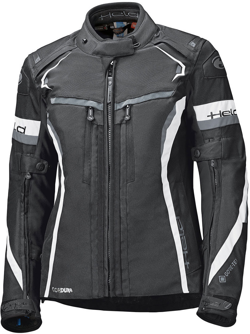 Held Imola ST Ladies Motorcycle Textile Jacket, black-white, Size M for Women, black-white, Size M for Women