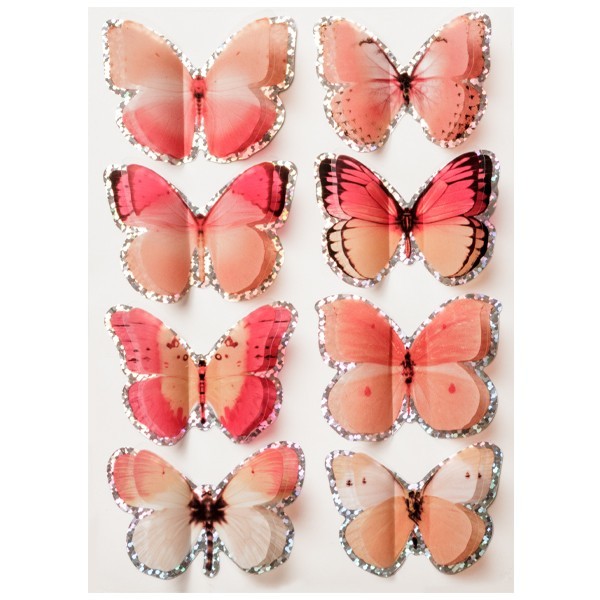Pop-Up Hologramm-Sticker "Schmetterlinge", Design 12
