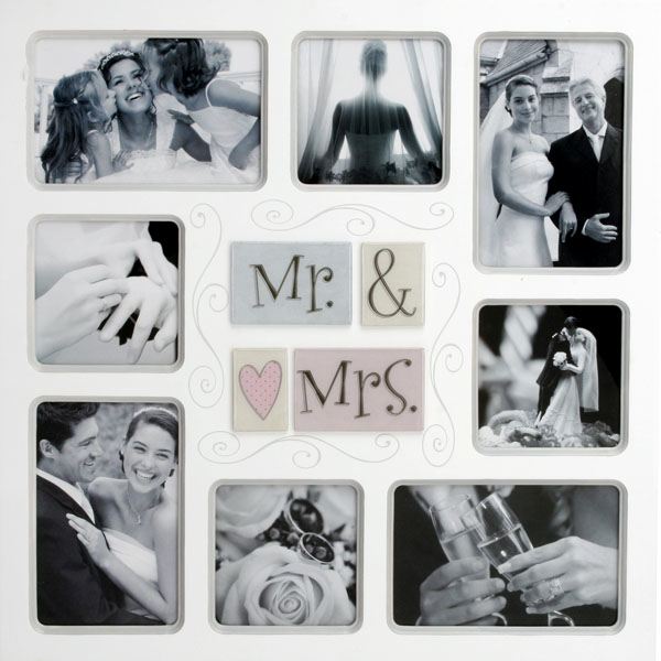 Mr & Mrs Tile Collage Photo Frame