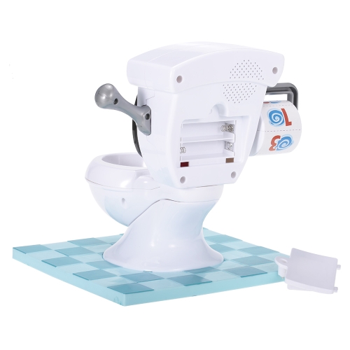 Spray Water Toilet with Flush Sound Effects Tricky Sprinkler Game for Child and Parents