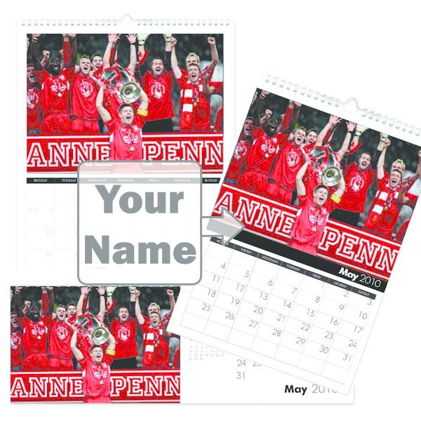 Personalised Liverpool Legends Calendar A3