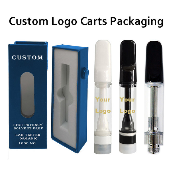 OEM Logo Vapes Cartridges 1.0ml 0.8ml 0.5ml Custom Empty Vape Pen Vaporizers Ceramic Atomizers Packaging E-cigarette Customized Atomizers