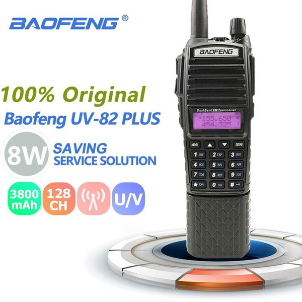 Baofeng UV-82 Plus Walkie Talkie 5W Long Battery 3800mAh Uhf&VhfSMA-F Upgraded Version Ham Radio Transceiver Dual PUV 82 UV82