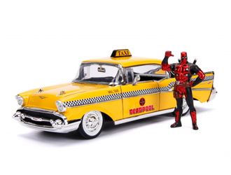 Chevrolet Bel Air Taxi with Figure Diecast Model Car from Deadpool