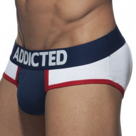 Addicted Enhancing Brief - White - Navy L