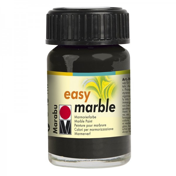 Marmorierfarbe, Marabu easy marble, 15 ml, schwarz