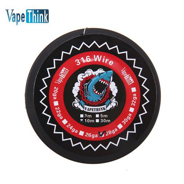 Authentic Vape Think Vapethink Stainless Steel 316 Resistance Wire 30FT 26GA for Rebuildable Atomizer