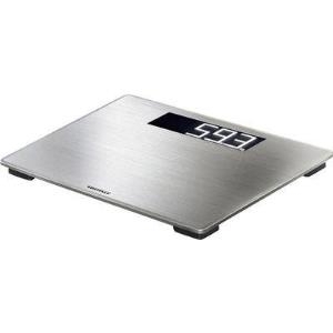 Soehnle Style Sense Safe 300. Anzeige: LCD. Produktfarbe: Edelstahl. Akku-/Batterietyp: AAA, Batteriespannung: 1,5 V. Material: Edelstahl, Oberfläche Typ: Glas (63867)