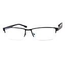 [lentilles] libres rectangle de métal semi-cerclées lunettes de vue classique