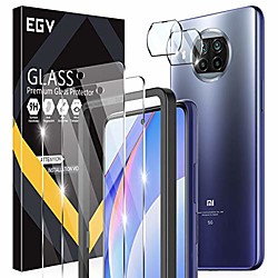 egv 4 piece protective film compatible with xiaomi mi 10t lite 5g, with 1 piece zero error positioning aid, 2 protective film and 2 camera protective film, 9h hardness, hd clear screen protector Lightinthebox