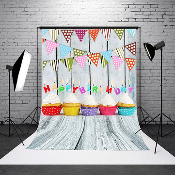 3x5FT Birthday Party Baby Kids Vinyl Photography Backdrop Background Studio Prop