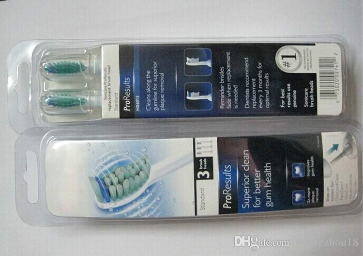hot Sonicare Toothbrush Head packaging electric ultrasonic Replacement Heads For Phili Sonicare ProResults HX6013 3ps/lot